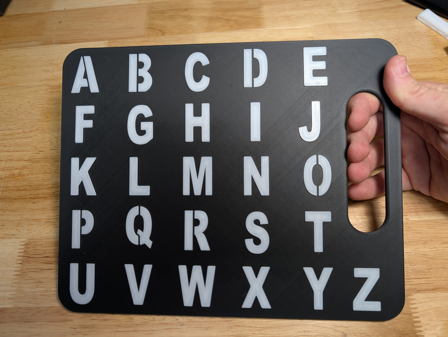 Raised Letter Textured Board - Full-Size 10" x 8"