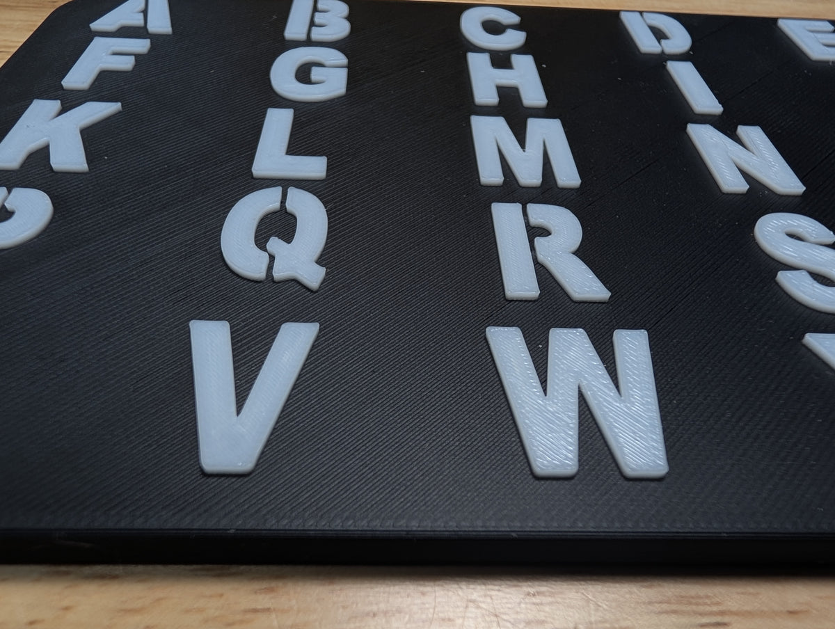 Raised Letter Textured Board - Full-Size 10" x 8"