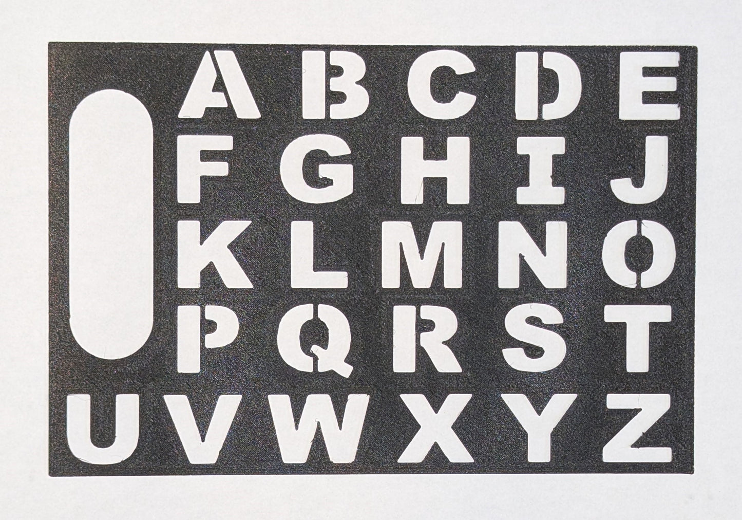 Alphabet Stencil - Travel Size 8.25" x 5.5"