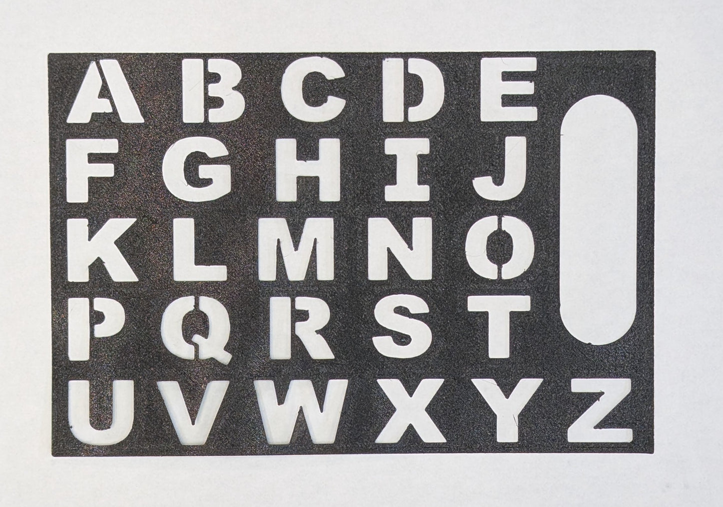 Alphabet Stencil - Travel Size 8.25" x 5.5"